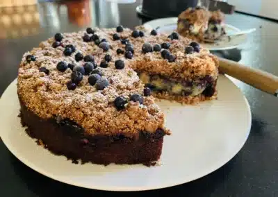 crumble cake myrtille